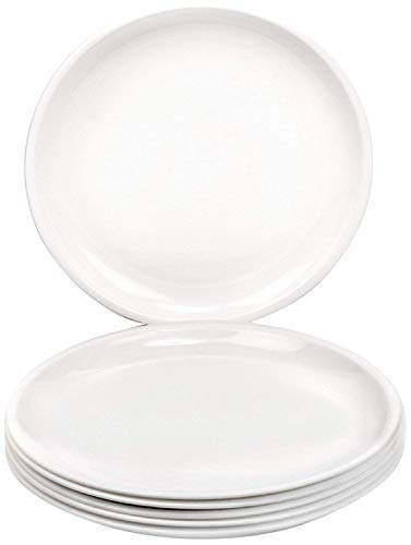 Image of Microwave Safe & Unbreakable Plastic Round Full Plate & Bowl Set (Pack of 6 Plates & 6 Bowl Set.- 12 Pieces) - White Color (Made in India)