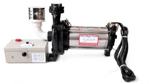 Image of Kisan 0.5 HP Open-Well Submersible Pump | Single Phase | 0.37 KW | 25 MM Outlet | 18 Mtr head | 150 flow rate | Stainless Steel Body