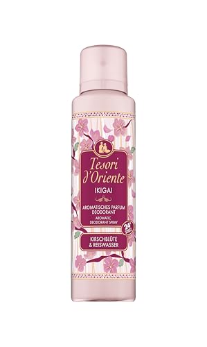 Tesori dOriente | Aromatisches Parfum Deodorant Ikigai | mit Kirschblüte und Reiswasser | 24h Schutz | Wellness-Ritual für Körper & Sinne | 150ml