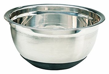 Crestware Commercial Grade, MBR03, 3 Quart Mixing Bowls with Rubber Base (Package of 6)