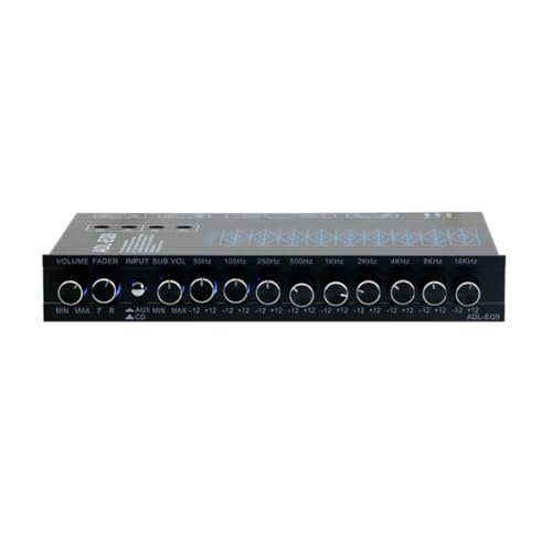 Égaliseur à 9 bandes avec puce de sortie audio pure et double entrée auxiliaire