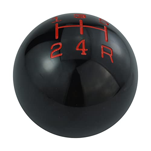 Arenbel 5 Speed Car Racing Shifter Gear Lever Knob Polished Ball Shift Stick Grip Handle Replacement Fit Most Auto Mt Vehicles, Black #TOP5