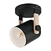 EGLO Hornwood 1-Light Modern Wood Wall Sconce Spotlight Lighting Reading Dimmable LED Hallway Light Fixture, Black