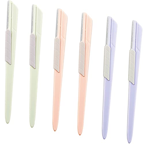 Healeved Professional Eyebrow Razor Set 6 Pcs Face Shavers for Women Brow Trimmer Detailing Lightweight Safe for Home Use