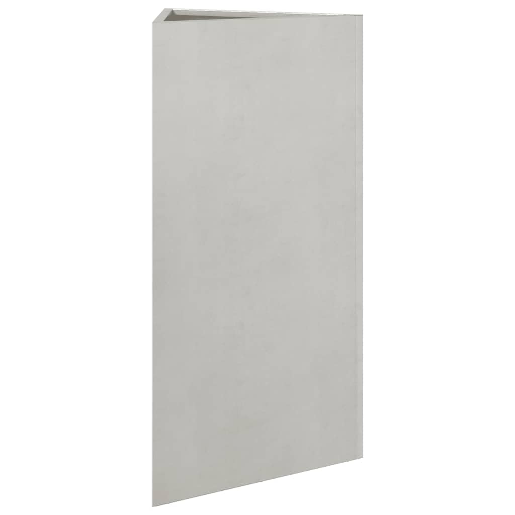 Trójkątne donice ogrodowe 2 szt ze stali nierdzewnej 40x34,5x75cm, odporne na rdzę pojemniki na kwiaty i rośliny na balkon taras patio, ochrona przed chwastami