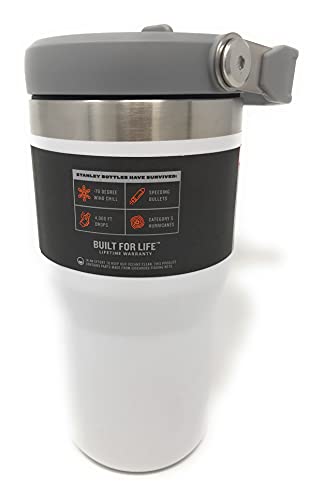 Image of STANLEY IceFlow Flip Straw Tumbler with Handle 20 oz | Twist On Lid and Flip Up Straw | Leak Resistant Water Bottle | Insulated Stainless Steel |BPA-Free | Polar