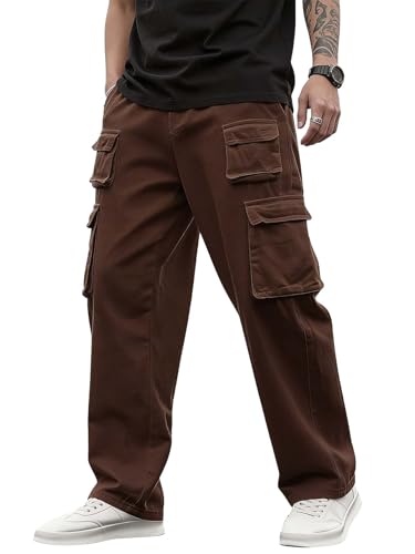 Image of Lymio Cargo for Men | Cotton Cargo Pant | Drawstring Waist Pant (Also Available in Plus Sizes) (38-41)