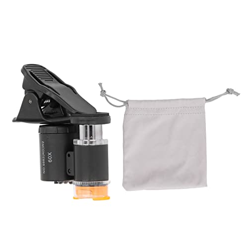 Microscopio Digital Inalámbrico FDIT 60x HD, Lupa de 2 Teléfonos LED con Luz Ajustable, Portátil en la Cámara de Microscopio Compatible para Fotografía