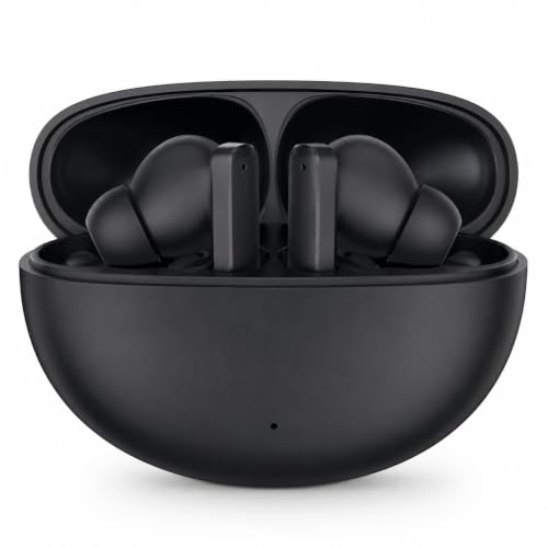 Image of J1 Air Buds Bluetooth 5.4 Truly Wireless Earbuds with 36 Hours Playtime, Deep Bass Sound, Touch Controls, Fast Pairing, HD Calling, Sweat Resistant TWS Earphones with Charging Case (Black)