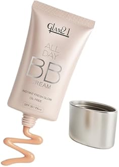 Glam 21 BB Cream, Longlasting Oil Free Sun Protection Formula with SPF 30, Lightweight, Non Greasy Creamy Texture for All Skin, 40g-Ivory-01