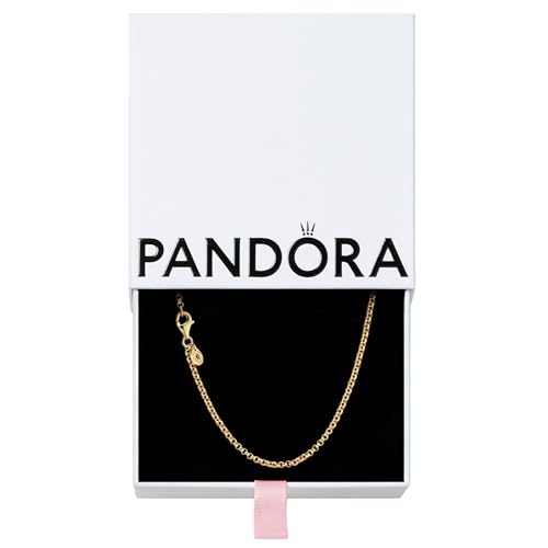 Pandora Gliederhalskette in Gold mit 14 Karat vergoldete Metalllegierung aus der Pandora Moments Collection Länge 60cm