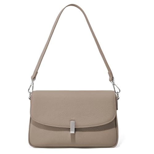 Image of Genuine Leather Crossbody Bags for Women Small Cell Phone Purse Bag Wallet Shoulder Handbags with Adjustable Strap