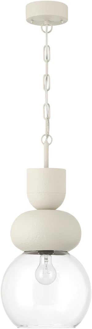 Creative Co-Op Iron Bubble Pendant, Ivory Finish