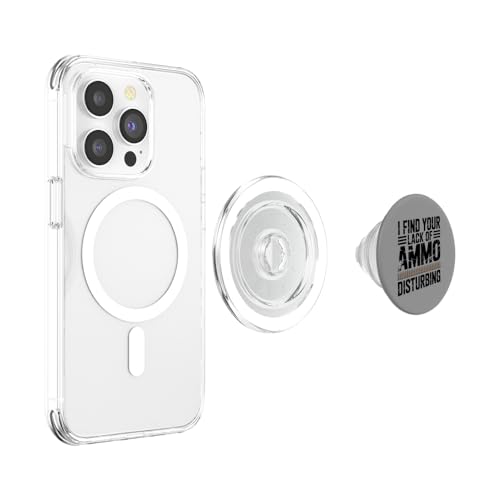 I Find Your Lack of Ammo Disturbing – Funny Retro Pro Gun PopSockets PopGrip pour MagSafe – vue 3