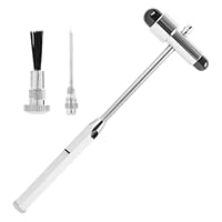 Neurologischer Reflexhammer mit integriertem Pinsel und Nadel, Hochwertiger Doppel-Kunststoffkopf für Muskelreflexe, Multifunktionaler Perkussions Reflexhammer, für Nervensystem-Untersuchungen (1)