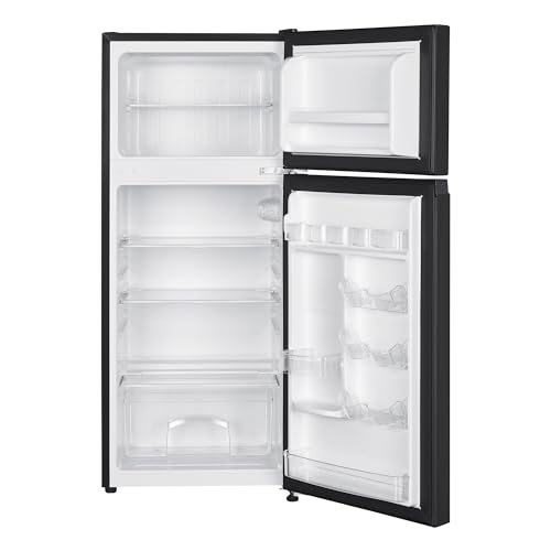 Image of Magic Chef 4.5-cu. ft. Mini Fridge with Freezer in Black, Small Compact Refrigerator and Top Mount Freezer for Bedroom, Apartment, Dorm Room, Office
