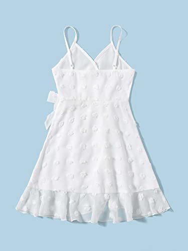 SOLY HUX Girl's V Neck Spaghetti Strap Dress Sleeveless Summer Beach Sundress A-line Mini Dresses2