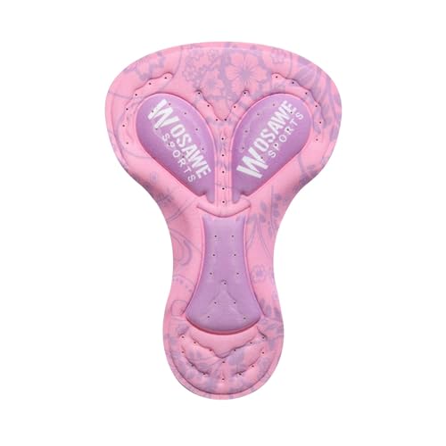 Vaveren Bike Shorts Mat 3D Padded Shockproof Supplies Accessories Cycling Underwear Pad Bike Seat Cushion for Biker Cycling Road Bike, Pink
