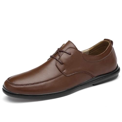 Men's Leather Lace Up Platform Work Oxfords, Classic Lace Up Wingtip Oxford Shoes, Mens Dress Shoes for Weddings, Parties, Work, Church, Pro