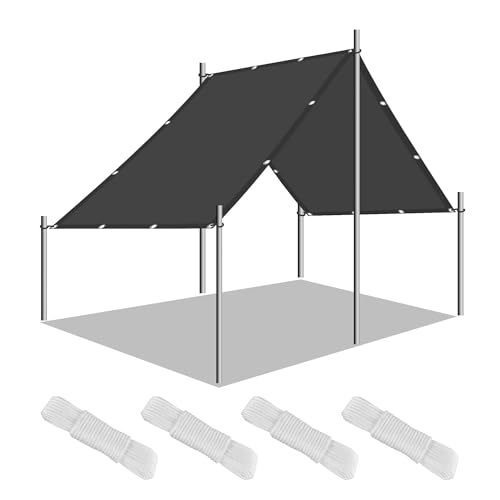 Voile ombrage toile imperméable résistant à l'eau avec oeillets pour jardin - 2