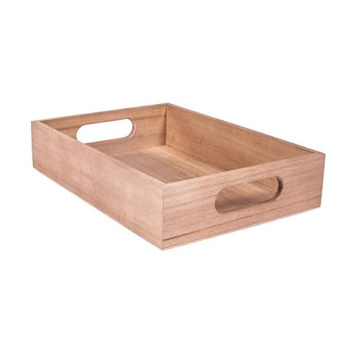 Rayher Bandeja de madera con asas, personalizable, 24x17x5 cm, FSC, 62958505