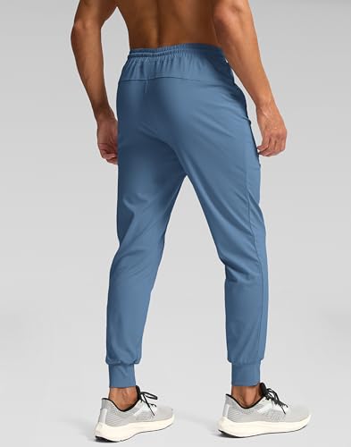 Image of Pudolla Men's Lightweight Jogger with Pockets 4-Way Stretch Sweatpants Workout Runing Athletic Track Pants