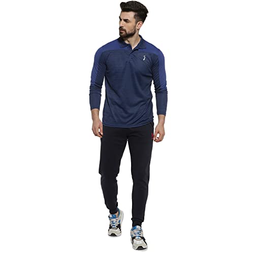 Image of CAHOOT Men's Solid Grey Dri Fit Full Sleeve Activewear T Shirt Regular Fit for Casual Wear