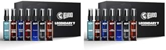 BEARDO Legendary 7 Assorted Perfume Gift Set For Men 7X8Ml With Long Lasting Liquid Wood Fragrances | Travel Pack With Mariner Whisky Smoke Dark Side God Father Tsunami & Black Musk (Pack Of 2)
