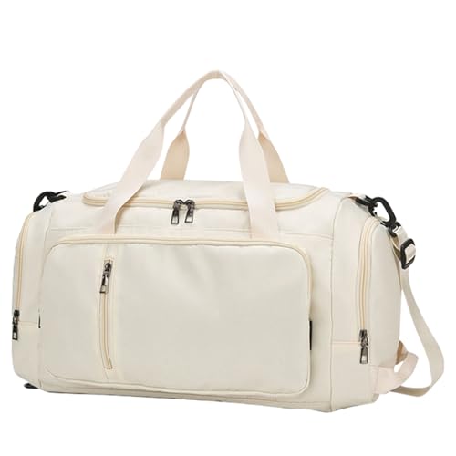 ボストンバッグ 【リュックにもできる】 乾湿分離 シューズ収納付き 大容量 軽量 4WAY 旅行 修学旅行 部活 ジム スポーツ 海外 旅行バッグ メンズ レディース 中学生 高校生 リュック ゴルフ 男女兼用 (ホワイト)