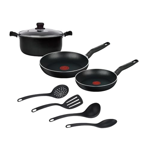 La Mejor Lista de Bateria T Fal Walmart - 5 favoritos. 44 Bateria de Cocina 8 Piezas T-fal, Vital, Color Negro, Modelo 5821100-NEGRO