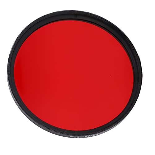 Zunate Filtre D'objectif D'appareil Photo Rouge, Filtre de Protection D'objectif en Verre Optique de Couleur Rouge, pour Nikon pour pour pour (67MM)