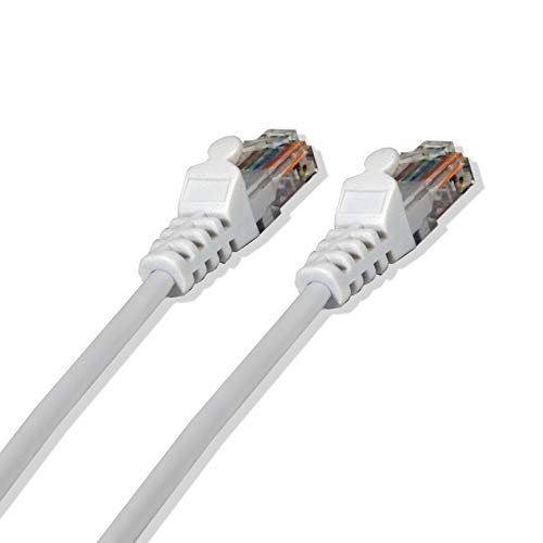 Cable de red Cat 5e UTP RJ45 75 ft blanco miniatura 3