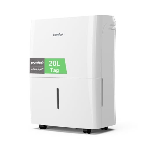 Comfee Luftentfeuchter 20L/24h,Raumgröße ca.100m³(40m²),APP-fähig,Smart modu,Timer 24H,Wassertank 3L,Gegen Feuchtigkeit,MDDF-20DEN7-WF Comfee MDDF-20DEN7-WF