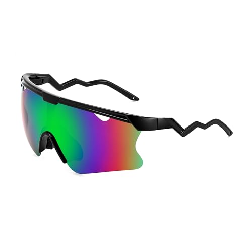 Image of FEISEDY Sunglasses for Men and Women, Polarized Large Retro Rimless Glasses TR90 Frame for Baseball, Cycling, Sports B4073
