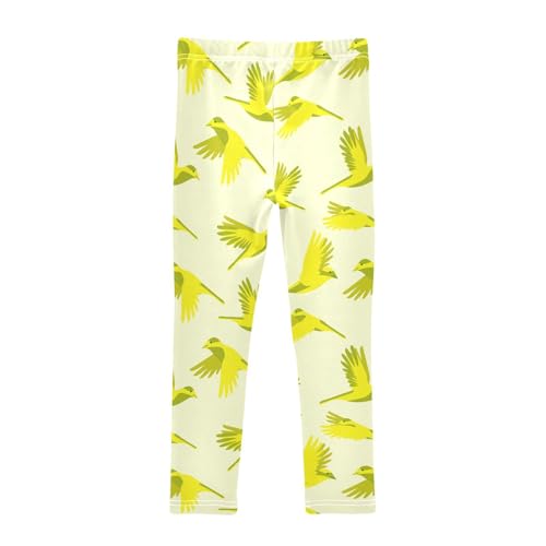 Girls Leggings Yellow Flying Birds Toddler Girls Clothes Leggings for Girls Toddler Girls Leggings 3-4T2