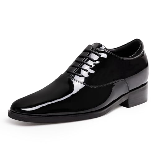 Image of CHAMARIPA Elevator Shoes for Men | Invisible Height Increase Plain Toe Oxford Dress Shoes | Built-in System Adds 2.76 Inches /7cm | Formal Business Shoes | US 7-12