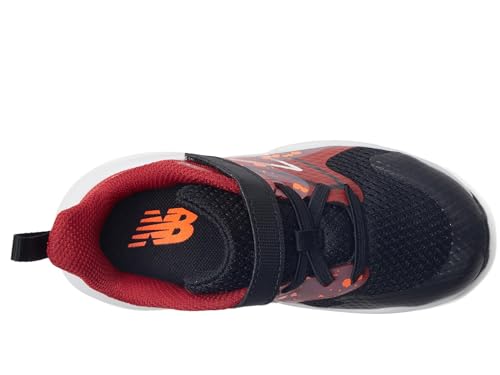 New Balance Baby ITRAVWB2 Running Shoe, Black/True Red/Blaze Orange, 4 Wide US Unisex Infant2