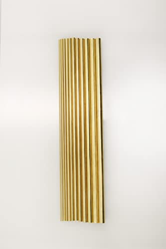 K&S Precision Metals Round Brass Telescopic Tubing Assortment 3400 – 12 Tubes, 1/16" to 13/32" OD, 12" Length, 0.014" Wall (Small) – DIY Projects, Made in USA