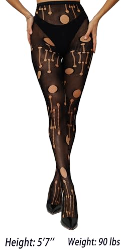 Fishnet Stockings with Holes, Fishnet Tights, Designer Tights for Women, Broken Hole Fishnets3