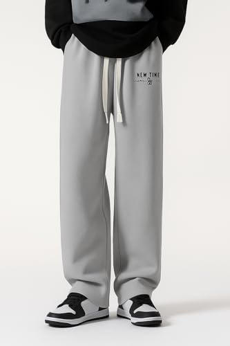 Image of Samfor Mid-Rise Stretchable Joggers in Premium Polycotton Comfort Blend for Street and Lounge Wear - Korean Style Baggy Track Pants for Men