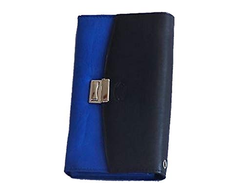 Kellnerbörse Taxibörse Gastrobörse kellnerportemonn Leder Bedienungsbörse Kette (Schwarz-blau) Cover
