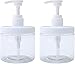 500ml Seifenspender Leerer Pumpspender aus Kunststoff Lotionspender für Bad Küche Shampoo Dusche Lotions Transparent 2 Stück