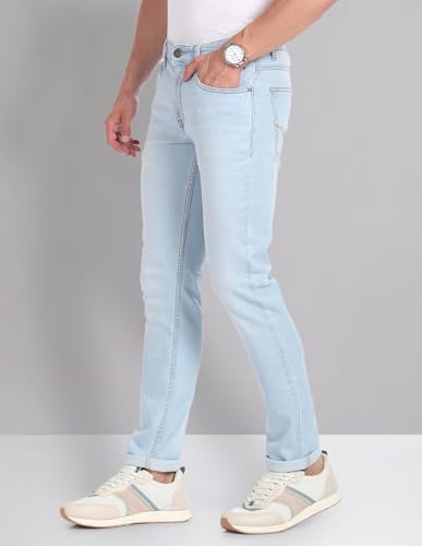 Image of Arvind AD Blue Skinny Fit Jeans