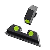 Isesuch Front and Rear Sights, Tactical Fiber Optic Luminous Dot Sight Night Vision Aluminum Alloy R