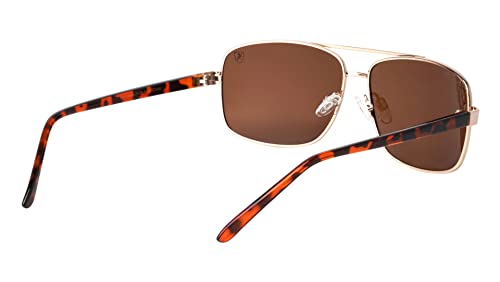 Khan Breakout - Polarized Lightweight Rectangular Aviators Sunglasses3