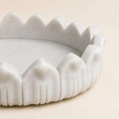 Image of Marble Urli Bowl for Home Decor | Handcrafted Floating Bowl, Decorative Centerpiece for Living Room Table, Luxury Stone Urli Dish, Pooja Decor & Festive Gift Item (Padma /12 Inch)