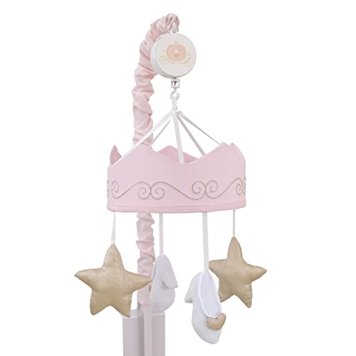 Disney Princess Enchanting Dreams Pink And Gold Crown, Stars, And Slipper Musical Mobile #TOP12