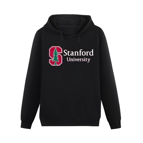 AUGFINDADREAM Mens Chocol Stanford University Vintage Stanford Cool Hoodies Pullover Hoody Sweatershirt L