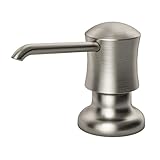 SAMODRA Soap Dispenser for Kitchen Sink Brushed Nickel Lotion Dispenser 12 OZ Bottle Built in Design Refill from The Top