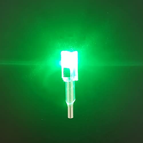 Deepower Lighted Nocks For Crossbow Bolts 6-Pack Arrow Nocks For .300"/7.62Mm Inside Diameter With On/Off Switch Archery Nocks For Archery Hunting (Green) #TOP2